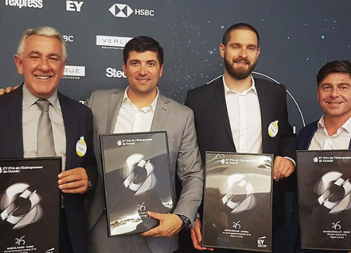 Kevyn Kohler, le co-fondateur d'AKTISEA au prix de l'entrepreneur de l'année EY - catégorie "engagement sociétal". 