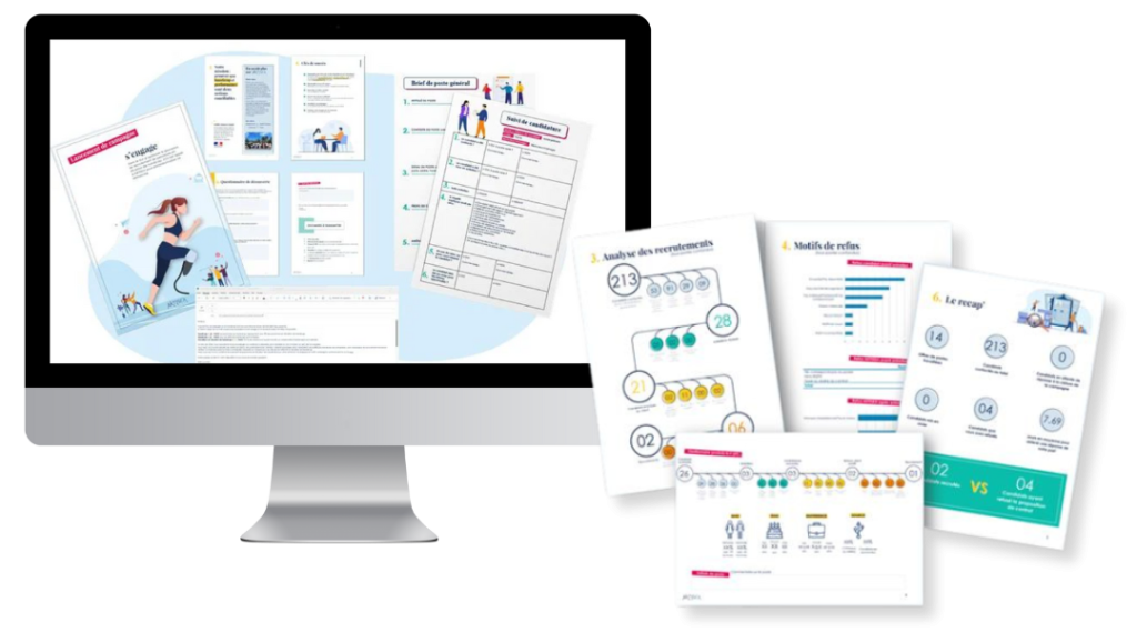 Mock up reporting pour analyser et suivre les performances des campagnes de recrutement de candidats RQTH