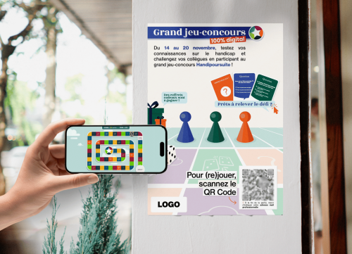mockup prestation aide àla RQTH en interne pour valoriser marque employeur