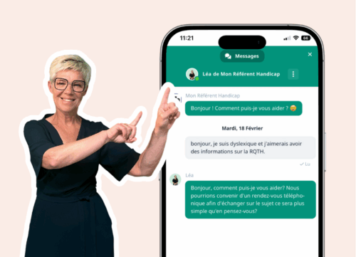 mockup prestation aide àla RQTH en interne pour valoriser marque employeur